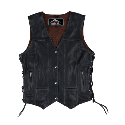 LADIES LEATHER VEST 